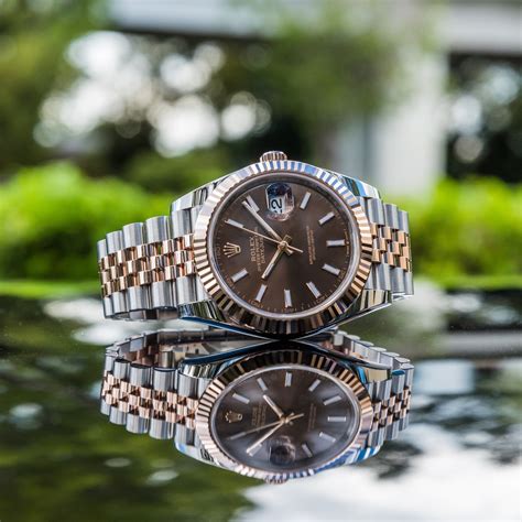 rolex datejust 41 rose gold chocolate|rolex datejust 41 price.